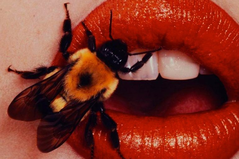 Irving Penn, 'Bee on Lips' 1995